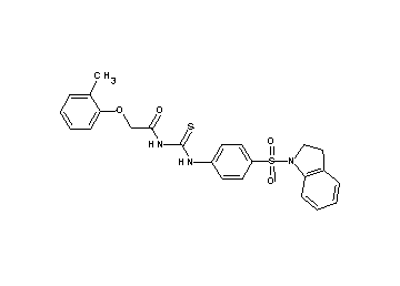 N-({[4-(2,3-dihydro-1H-indol-1-ylsulfonyl)phenyl]amino}carbonothioyl)-2-(2-methylphenoxy)acetamide