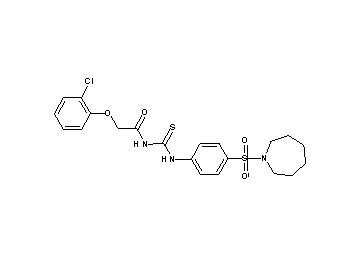 N-({[4-(1-azepanylsulfonyl)phenyl]amino}carbonothioyl)-2-(2-chlorophenoxy)acetamide