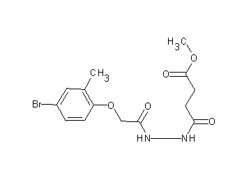methyl 4-{2-[(4-bromo-2-methylphenoxy)acetyl]hydrazino}-4-oxobutanoate