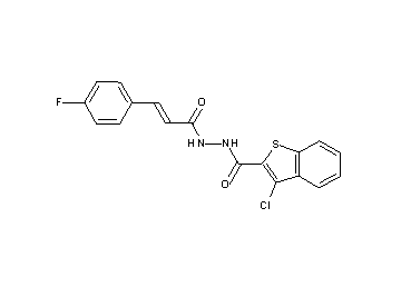 3-chloro-N'-[3-(4-fluorophenyl)acryloyl]-1-benzothiophene-2-carbohydrazide