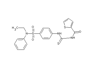 N-{[(4-{[ethyl(phenyl)amino]sulfonyl}phenyl)amino]carbonothioyl}-2-thiophenecarboxamide - Click Image to Close