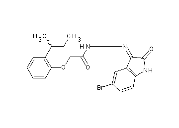 N'-(5-bromo-2-oxo-1,2-dihydro-3H-indol-3-ylidene)-2-(2-sec-butylphenoxy)acetohydrazide - Click Image to Close