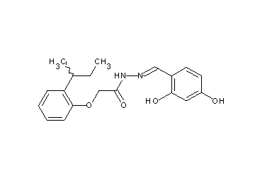 2-(2-sec-butylphenoxy)-N'-(2,4-dihydroxybenzylidene)acetohydrazide