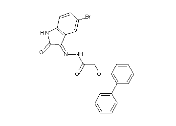 2-(2-biphenylyloxy)-N'-(5-bromo-2-oxo-1,2-dihydro-3H-indol-3-ylidene)acetohydrazide
