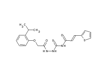 N-({2-[(2-isopropylphenoxy)acetyl]hydrazino}carbonothioyl)-3-(2-thienyl)acrylamide