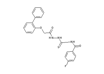 N-({2-[(2-biphenylyloxy)acetyl]hydrazino}carbonothioyl)-4-fluorobenzamide
