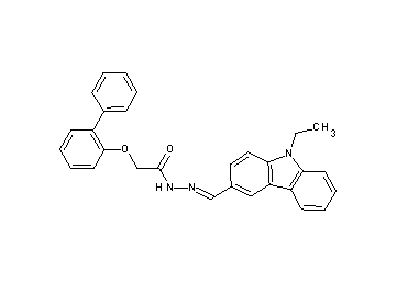 2-(2-biphenylyloxy)-N'-[(9-ethyl-9H-carbazol-3-yl)methylene]acetohydrazide - Click Image to Close