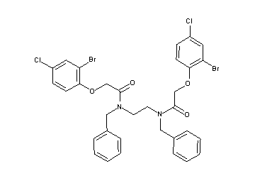 N,N'-1,2-ethanediylbis[N-benzyl-2-(2-bromo-4-chlorophenoxy)acetamide]