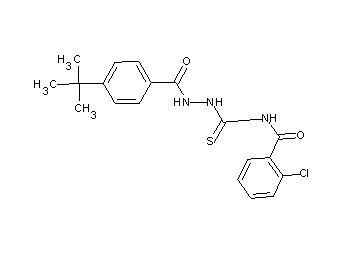 N-{[2-(4-tert-butylbenzoyl)hydrazino]carbonothioyl}-2-chlorobenzamide