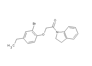 1-[(2-bromo-4-ethylphenoxy)acetyl]indoline