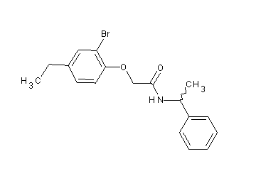 2-(2-bromo-4-ethylphenoxy)-N-(1-phenylethyl)acetamide 2-(2-bromo-4-ethylphenoxy)-N-(1-phenylethyl)acetamide