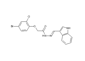 2-(4-bromo-2-chlorophenoxy)-N'-(1H-indol-3-ylmethylene)acetohydrazide