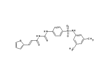 N-{[(4-{[(3,5-dimethylphenyl)amino]sulfonyl}phenyl)amino]carbonothioyl}-3-(2-thienyl)acrylamide