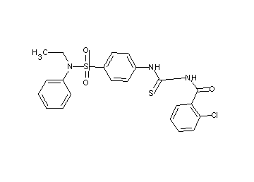 2-chloro-N-{[(4-{[ethyl(phenyl)amino]sulfonyl}phenyl)amino]carbonothioyl}benzamide