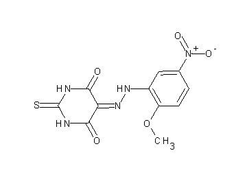 5-[(2-methoxy-5-nitrophenyl)hydrazono]-2-thioxodihydro-4,6(1H,5H)-pyrimidinedione - Click Image to Close