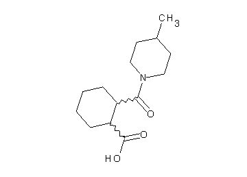 2-[(4-methyl-1-piperidinyl)carbonyl]cyclohexanecarboxylic acid - Click Image to Close