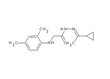 N'-(1-cyclopropylethylidene)-2-[(2,4-dimethylphenyl)amino]acetohydrazide (non-preferred name)