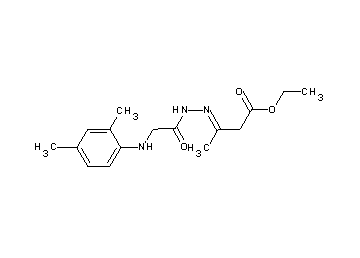 ethyl 3-({[(2,4-dimethylphenyl)amino]acetyl}hydrazono)butanoate (non-preferred name)