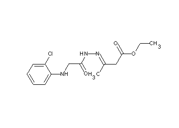 ethyl 3-({[(2-chlorophenyl)amino]acetyl}hydrazono)butanoate (non-preferred name)