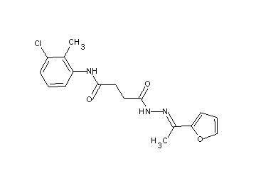 N-(3-chloro-2-methylphenyl)-4-{2-[1-(2-furyl)ethylidene]hydrazino}-4-oxobutanamide