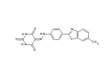 5-{[4-(6-methyl-1,3-benzothiazol-2-yl)phenyl]hydrazono}-2-thioxodihydro-4,6(1H,5H)-pyrimidinedione