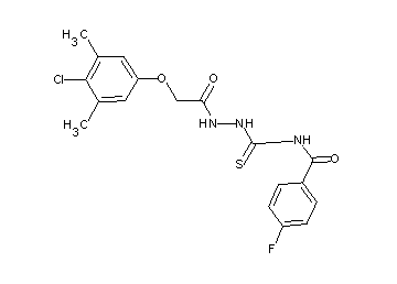 N-({2-[(4-chloro-3,5-dimethylphenoxy)acetyl]hydrazino}carbonothioyl)-4-fluorobenzamide