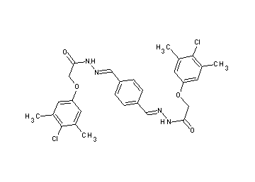 N',N''-[1,4-phenylenedi(methylylidene)]bis[2-(4-chloro-3,5-dimethylphenoxy)acetohydrazide] - Click Image to Close