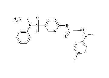 N-{[(4-{[ethyl(phenyl)amino]sulfonyl}phenyl)amino]carbonothioyl}-4-fluorobenzamide