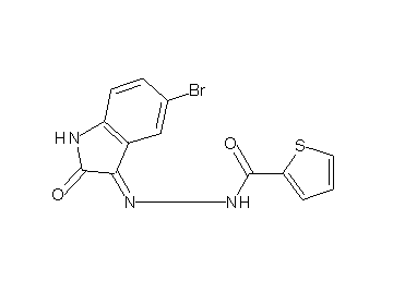N'-(5-bromo-2-oxo-1,2-dihydro-3H-indol-3-ylidene)-2-thiophenecarbohydrazide
