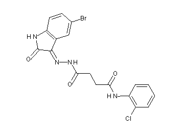 4-[2-(5-bromo-2-oxo-1,2-dihydro-3H-indol-3-ylidene)hydrazino]-N-(2-chlorophenyl)-4-oxobutanamide