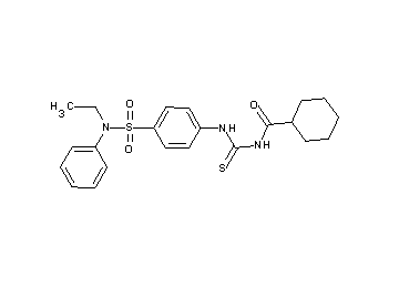 N-{[(4-{[ethyl(phenyl)amino]sulfonyl}phenyl)amino]carbonothioyl}cyclohexanecarboxamide