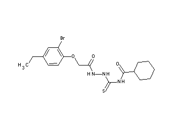 N-({2-[(2-bromo-4-ethylphenoxy)acetyl]hydrazino}carbonothioyl)cyclohexanecarboxamide