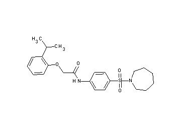 N-[4-(1-azepanylsulfonyl)phenyl]-2-(2-isopropylphenoxy)acetamide