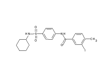 N-{4-[(cyclohexylamino)sulfonyl]phenyl}-3-iodo-4-methylbenzamide
