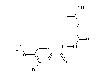 4-[2-(3-bromo-4-methoxybenzoyl)hydrazino]-4-oxobutanoic acid