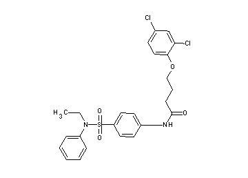 4-(2,4-dichlorophenoxy)-N-(4-{[ethyl(phenyl)amino]sulfonyl}phenyl)butanamide - Click Image to Close