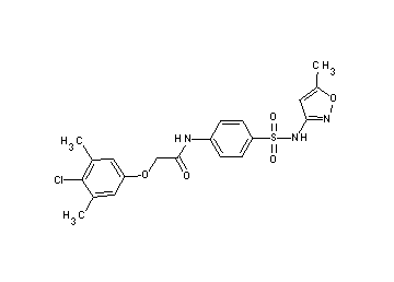 2-(4-chloro-3,5-dimethylphenoxy)-N-(4-{[(5-methyl-3-isoxazolyl)amino]sulfonyl}phenyl)acetamide