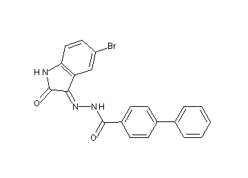 N'-(5-bromo-2-oxo-1,2-dihydro-3H-indol-3-ylidene)-4-biphenylcarbohydrazide