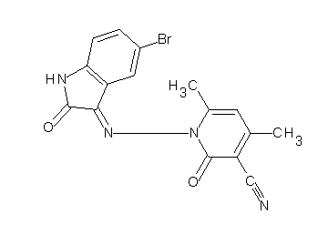 1-[(5-bromo-2-oxo-1,2-dihydro-3H-indol-3-ylidene)amino]-4,6-dimethyl-2-oxo-1,2-dihydro-3-pyridinecarbonitrile
