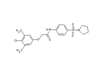 2-(4-chloro-3,5-dimethylphenoxy)-N-[4-(1-pyrrolidinylsulfonyl)phenyl]acetamide