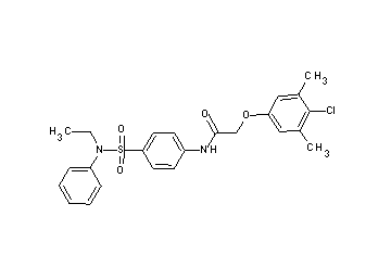 2-(4-chloro-3,5-dimethylphenoxy)-N-(4-{[ethyl(phenyl)amino]sulfonyl}phenyl)acetamide