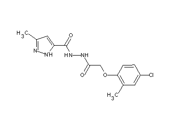 N'-[(4-chloro-2-methylphenoxy)acetyl]-3-methyl-1H-pyrazole-5-carbohydrazide