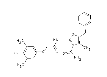 5-benzyl-2-{[(4-chloro-3,5-dimethylphenoxy)acetyl]amino}-4-methyl-3-thiophenecarboxamide