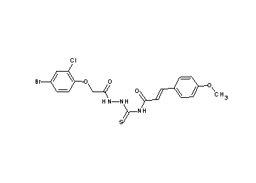 N-({2-[(4-bromo-2-chlorophenoxy)acetyl]hydrazino}carbonothioyl)-3-(4-methoxyphenyl)acrylamide
