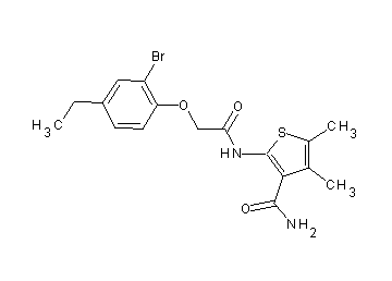 2-{[(2-bromo-4-ethylphenoxy)acetyl]amino}-4,5-dimethyl-3-thiophenecarboxamide