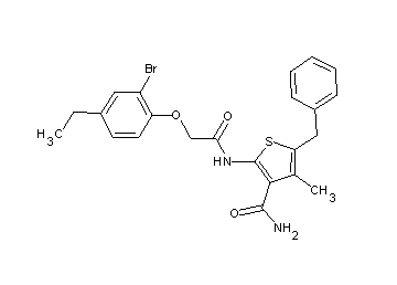 5-benzyl-2-{[(2-bromo-4-ethylphenoxy)acetyl]amino}-4-methyl-3-thiophenecarboxamide