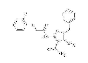 5-benzyl-2-{[(2-chlorophenoxy)acetyl]amino}-4-methyl-3-thiophenecarboxamide - Click Image to Close
