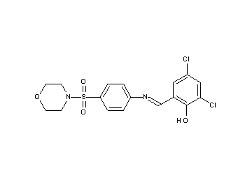 2,4-dichloro-6-({[4-(4-morpholinylsulfonyl)phenyl]imino}methyl)phenol