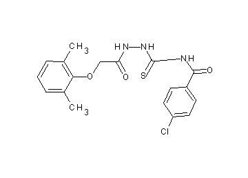 4-chloro-N-({2-[(2,6-dimethylphenoxy)acetyl]hydrazino}carbonothioyl)benzamide