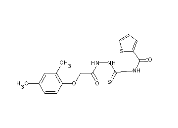 N-({2-[(2,4-dimethylphenoxy)acetyl]hydrazino}carbonothioyl)-2-thiophenecarboxamide